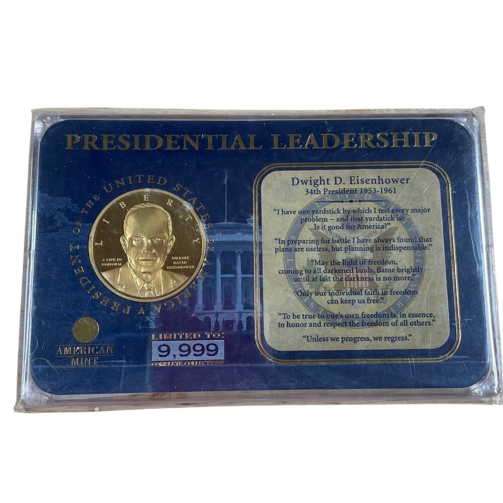 American Mint Presidential Leadership Dwight D. Eisenhower Coin With COA